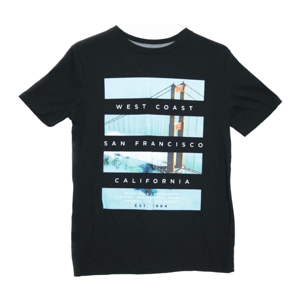 Big Boys Short Sleeve Black Graphic T-shirt Size XL